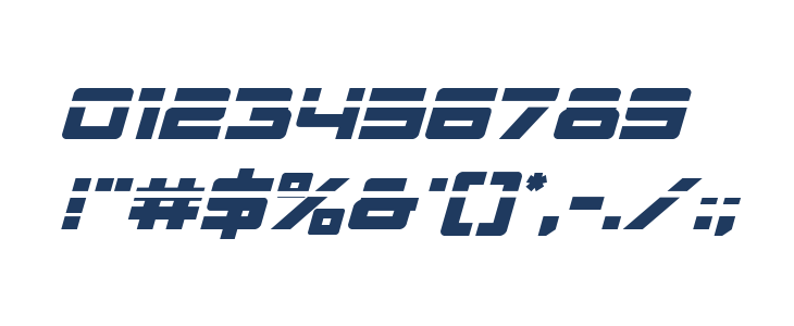 Trans-America Laser Italic Other Characters