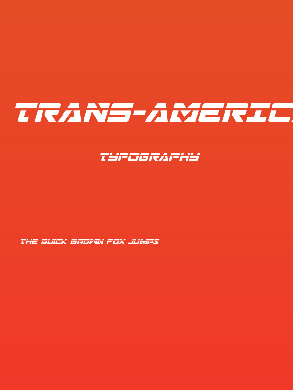 Trans-America Laser Italic Poster