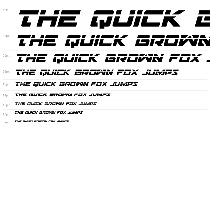 Trans-America Laser Italic Waterfall