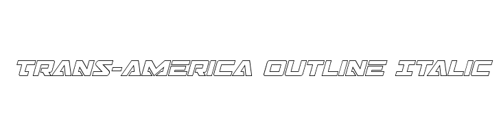 Trans-America Outline Italic  Frei Schriftart Herunterladen