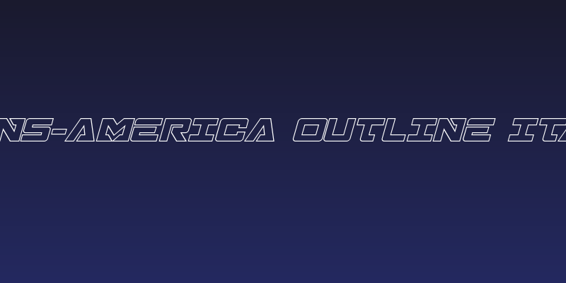 Trans-America Outline Italic Social Header