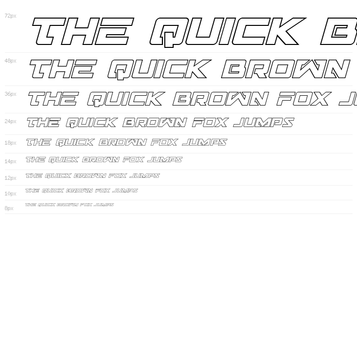 Trans-America Outline Italic Waterfall