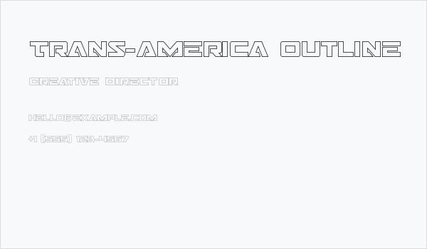 Trans-America Outline Business Card