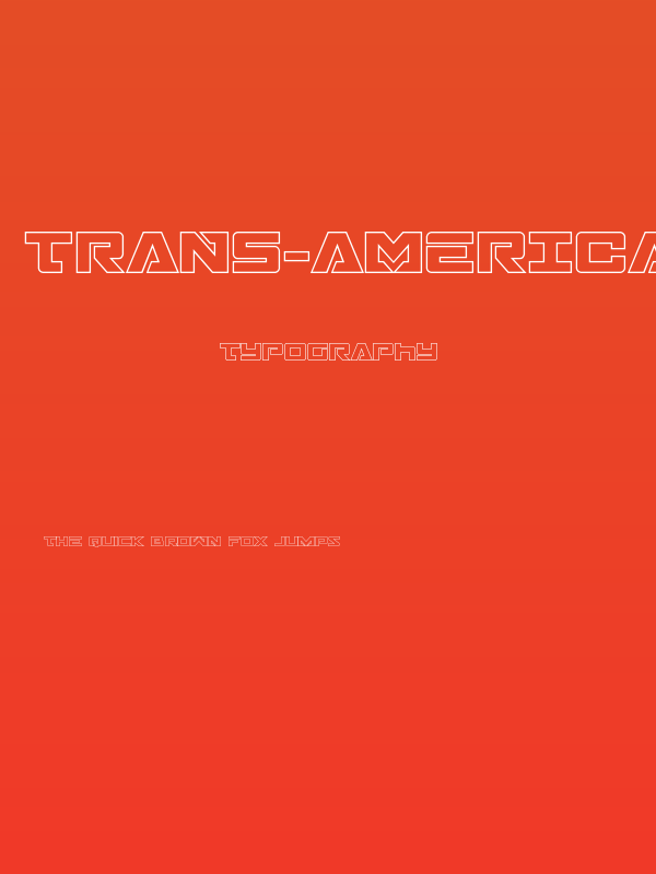 Trans-America Outline Poster