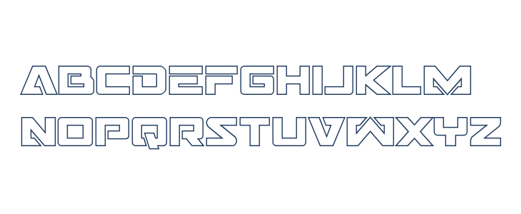 Trans-America Outline Lowercase