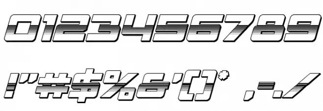 Trans-America Platinum Italic Font OTHER CHARS