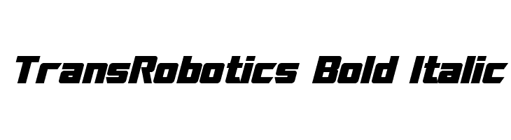TransRobotics Bold Italic Font