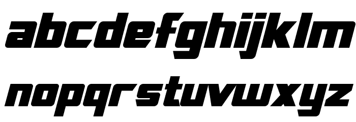 TransRobotics Bold Italic Font LOWERCASE