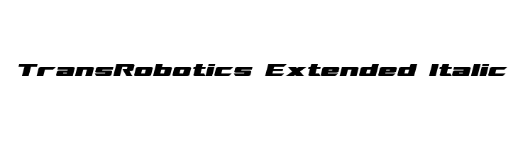 TransRobotics Extended Italic  les polices de caractères gratuit tlcharger