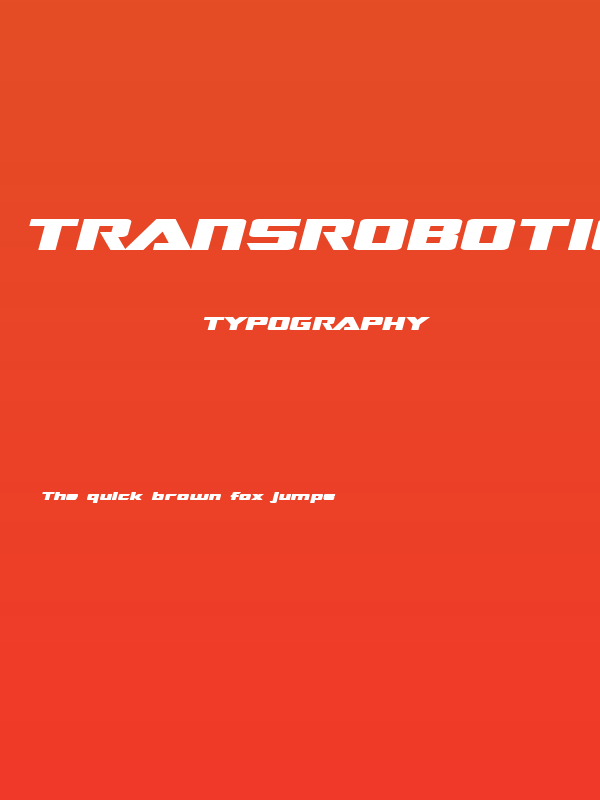 TransRobotics Extended Italic Poster