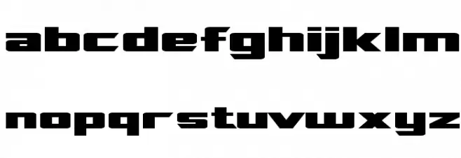 TransRobotics Extended Font LOWERCASE