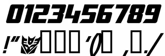 TransRobotics Italic Font Alte caractere