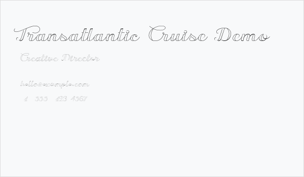 Transatlantic Cruise Demo Business Card