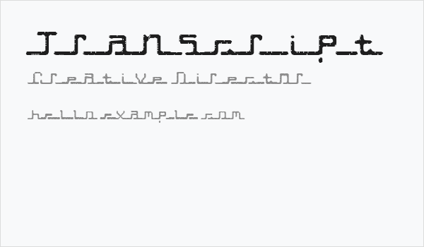 Transcript Business Card