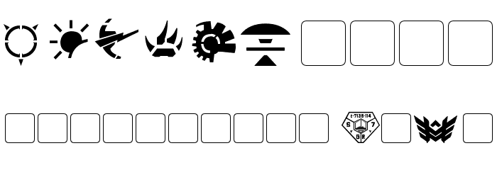 Transdings Font OTHER CHARS
