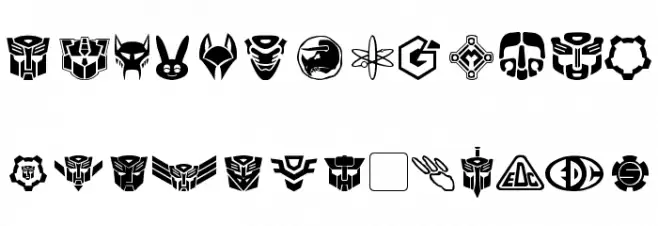 Transdings Schriftart Groß