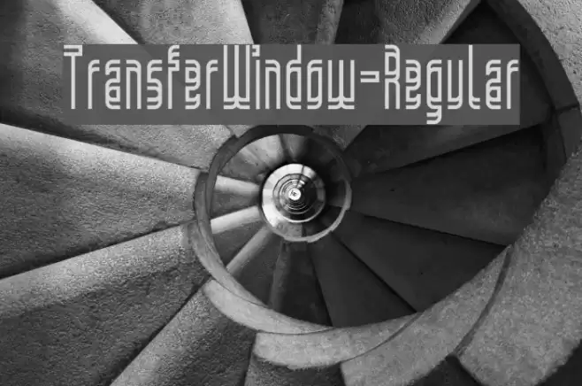 TransferWindow-Regular Font examples