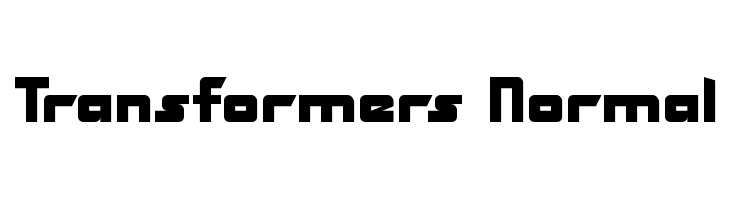 Transformers Normal Font
