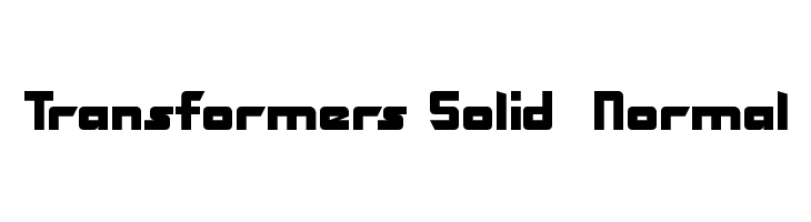 Transformers Solid  Normal  baixar fontes gratis