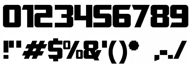 Transformers Font OTHER CHARS