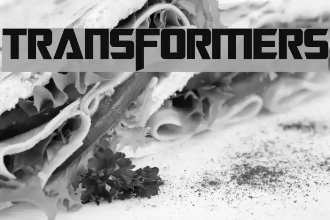 Transformers Font examples