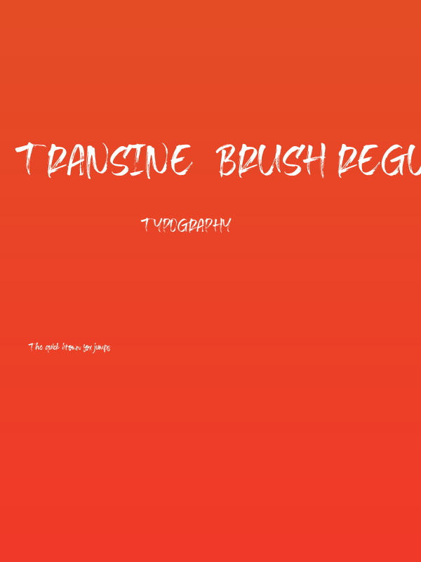 Transine  Brush Regular Poster