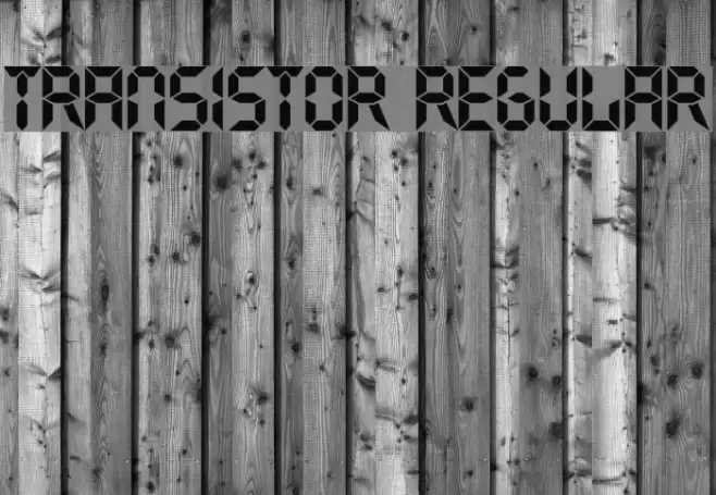Transistor Regular Font examples