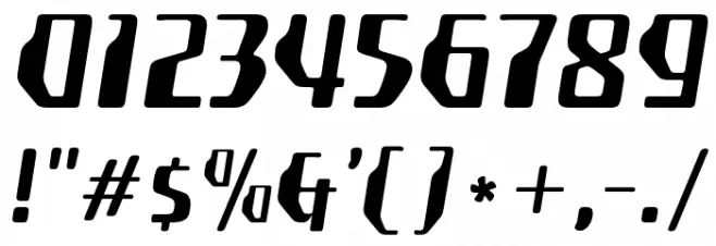 Transistyr Font OTHER CHARS