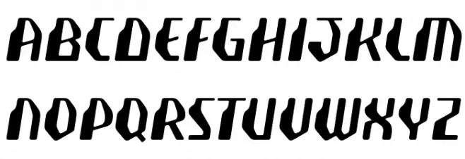 Transistyr Schriftart Kleinbuchstaben