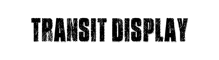 Transit Display Font