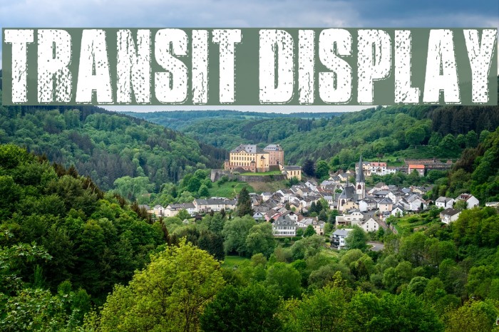 Transit Display Font examples