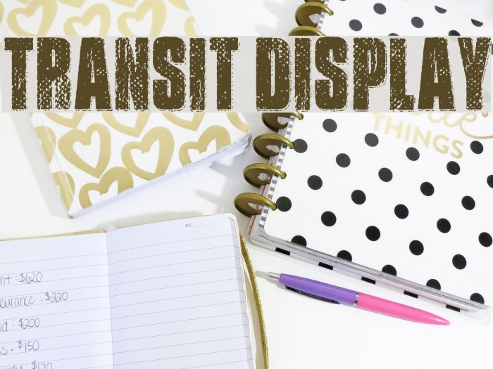 Transit Display Font examples
