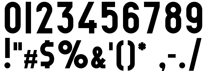TransitCAT Font OTHER CHARS