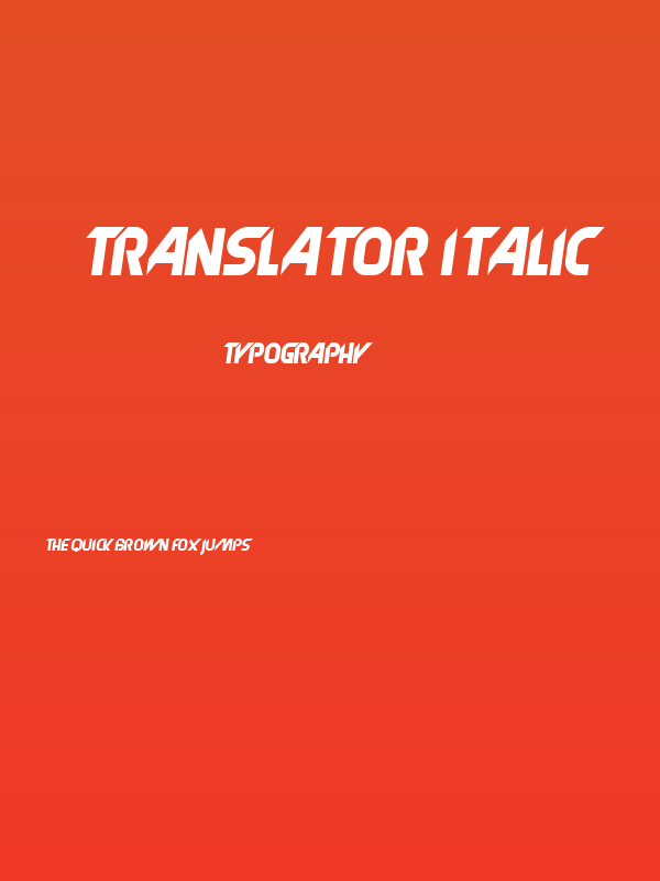 Translator Italic Poster