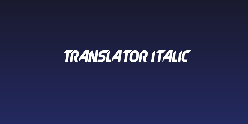 Translator Italic Social Header