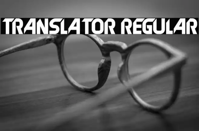 Translator Regular Font examples