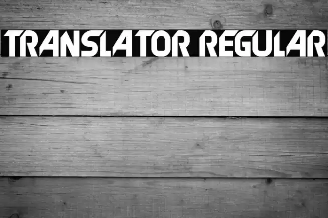 Translator Regular Font examples