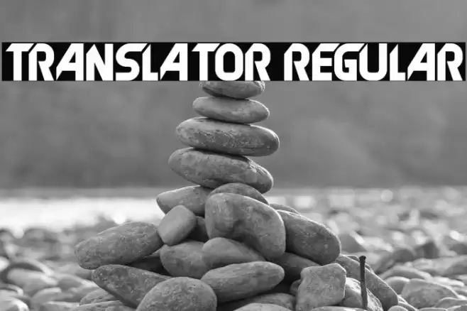 Translator Regular Font examples