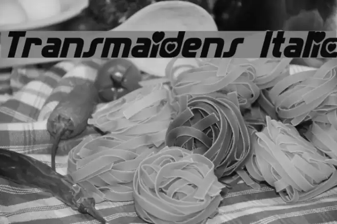 Transmaidens Italic Font examples