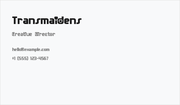 Transmaidens Business Card