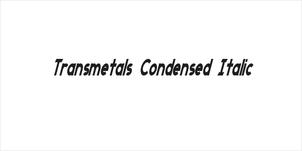 Transmetals Condensed Italic Logo