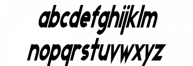 Transmetals Condensed Italic Caratteri MINUSCOLO