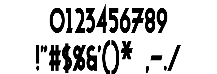 Transmetals Condensed Font OTHER CHARS