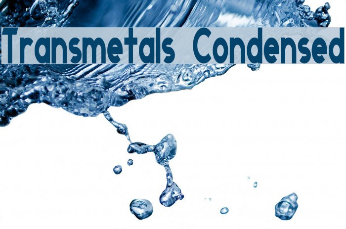 Transmetals Condensed Font examples