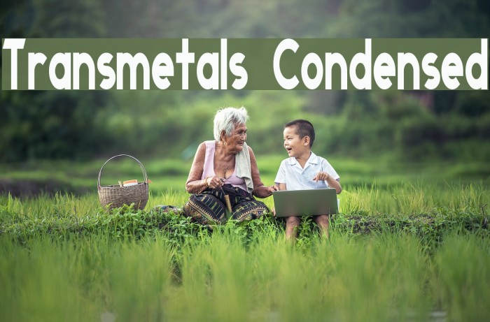 Transmetals Condensed Font examples