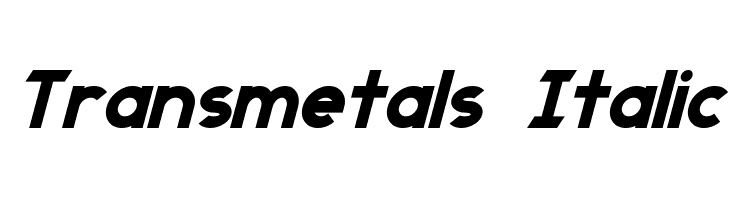 Transmetals Italic Font