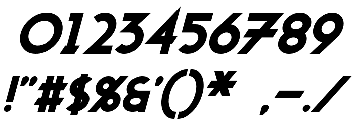 Transmetals Italic Font OTHER CHARS