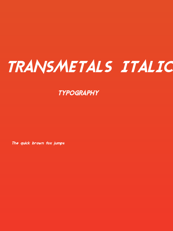 Transmetals Italic Poster
