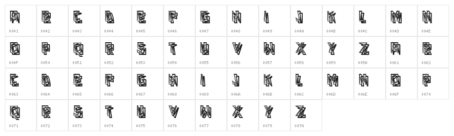 Transparento Regular Character Map