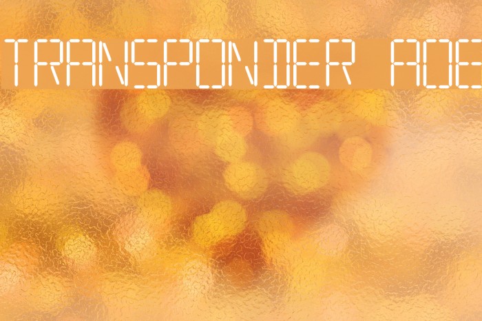 Transponder AOE Font examples